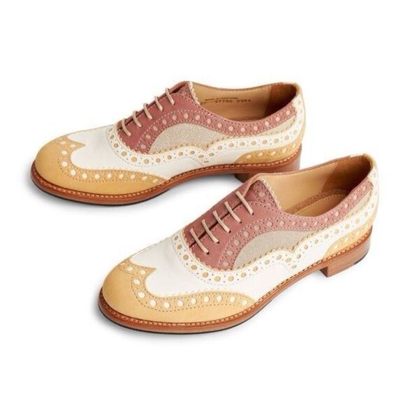 The Office of Angela Scott Mr Doubt in Sorbet gold / metallic/ cream 37.5 / 7.5 - Picture 1 of 11